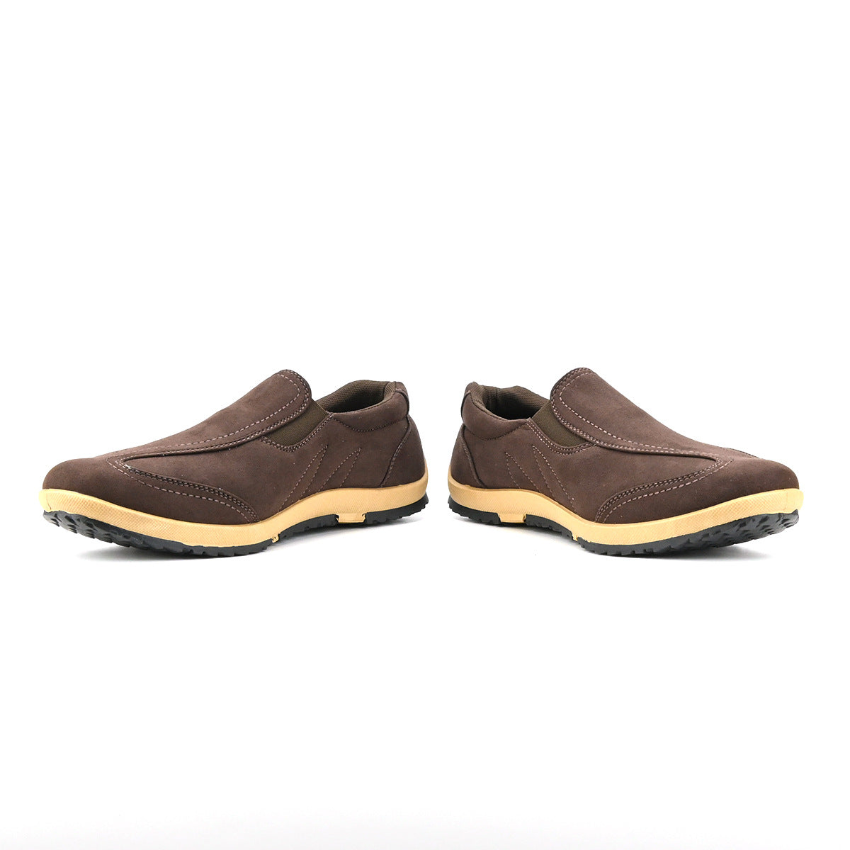 Men's Casual Soft Sole Leather Shoes Slip-on Comfortable Breathable Outdoor Walking Boots