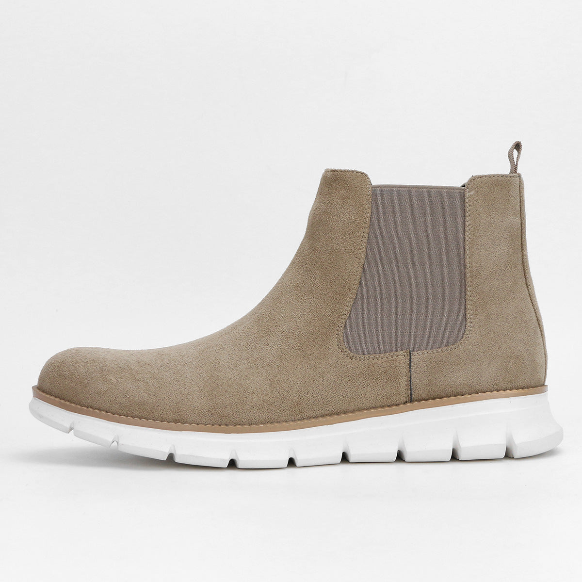 Plus Size Casual Chelsea Boots Men plaid Lightweight Ankle Boots