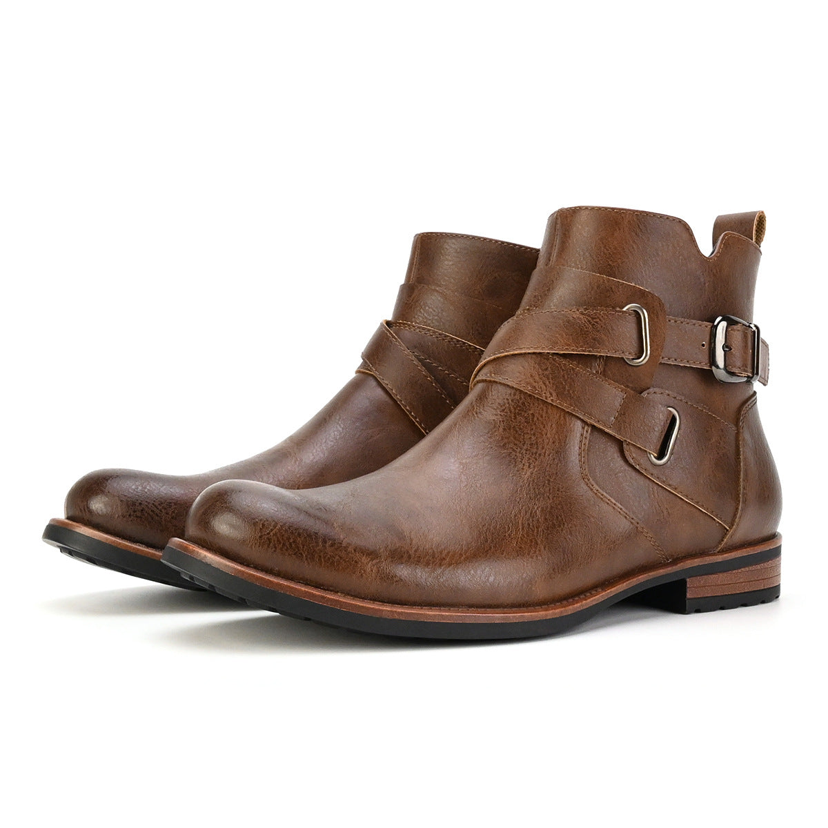 Men's British Style Low Heel Retro Boots Daily Leisure Boots
