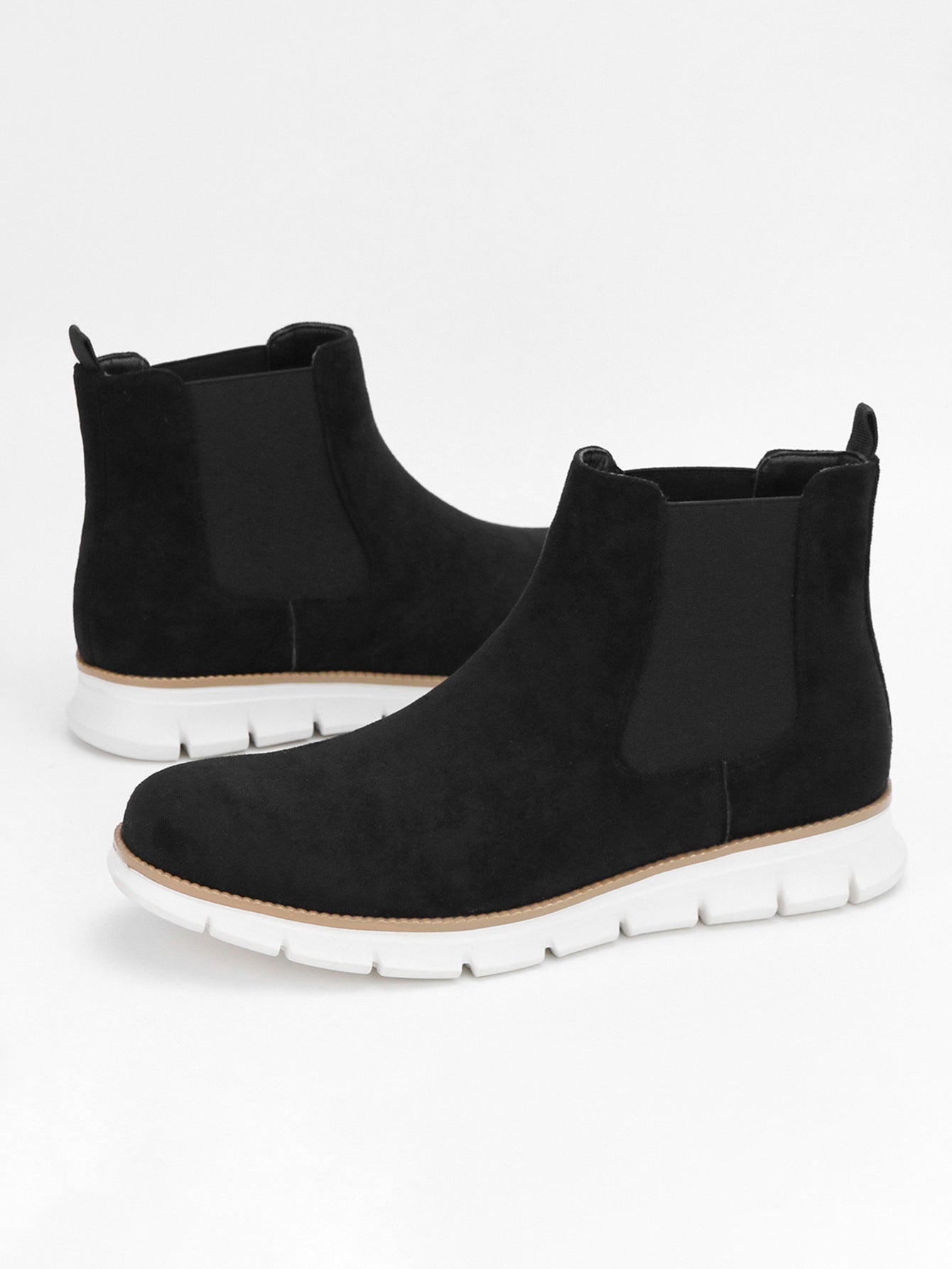 Plus Size Casual Chelsea Boots Men plaid Lightweight Ankle Boots