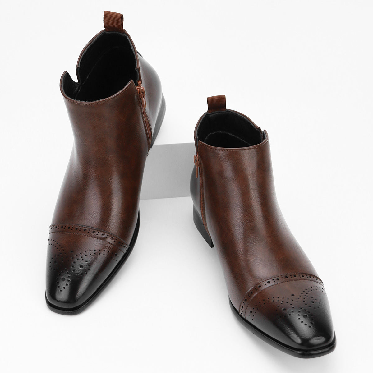 Cross-border Plus Size Men's Shoes Color Polished Retro Chelsea Boots Amazon Independent Station