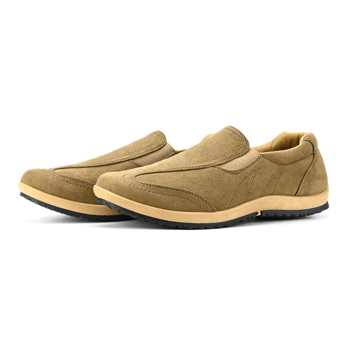 Men's Casual Soft Sole Leather Shoes Slip-on Comfortable Breathable Outdoor Walking Boots