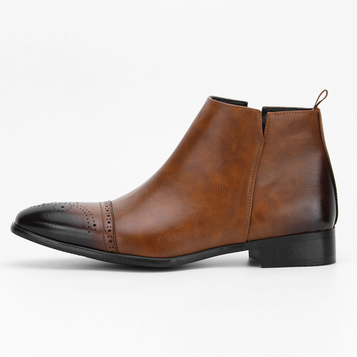 Cross-border Plus Size Men's Shoes Color Polished Retro Chelsea Boots Amazon Independent Station