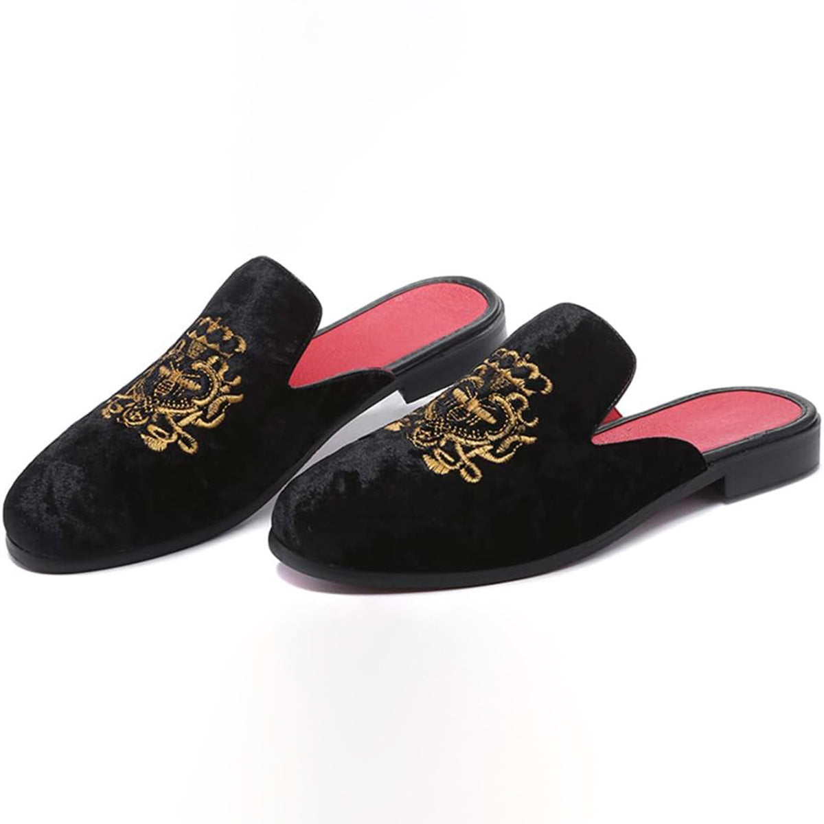 Men's Cross-Border Half Slippers Casual Fashion All-Matching Slip-on Casual Mules Loafers