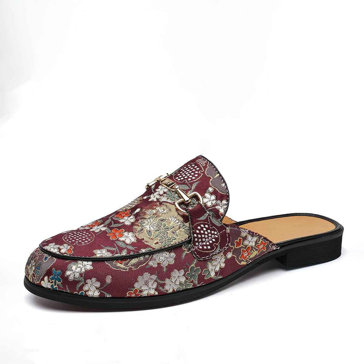 Men's Cross-Border Half Slippers Casual Fashion All-Matching Slip-on Casual Mules Loafers