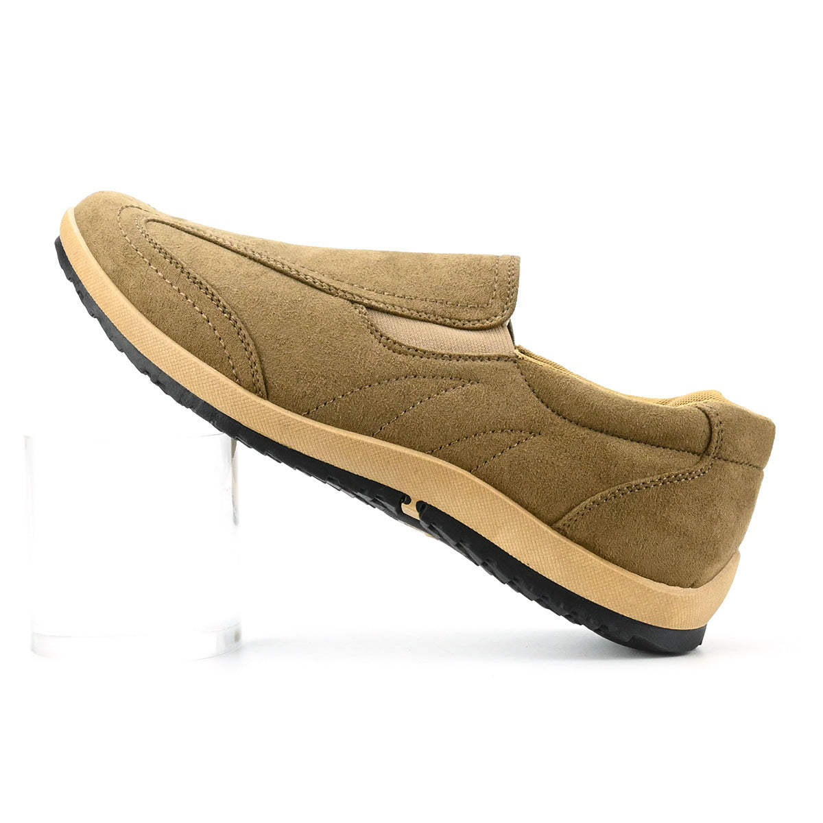 Men's Casual Soft Sole Leather Shoes Slip-on Comfortable Breathable Outdoor Walking Boots