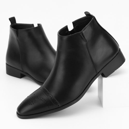 Cross-border Plus Size Men's Shoes Color Polished Retro Chelsea Boots Amazon Independent Station
