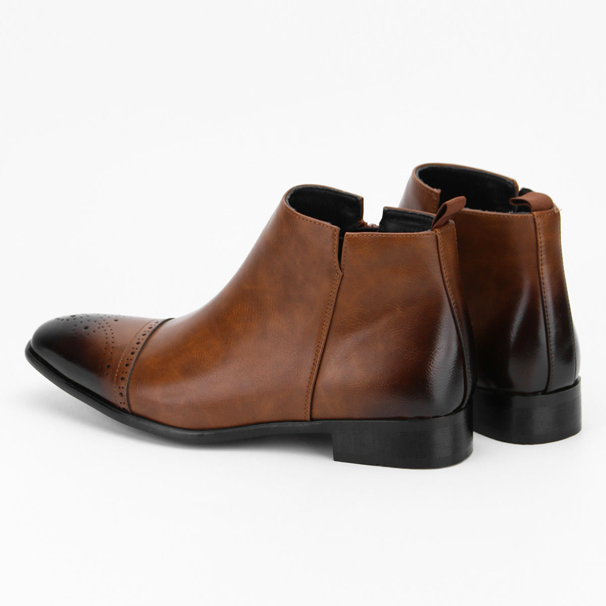 Cross-border Plus Size Men's Shoes Color Polished Retro Chelsea Boots Amazon Independent Station
