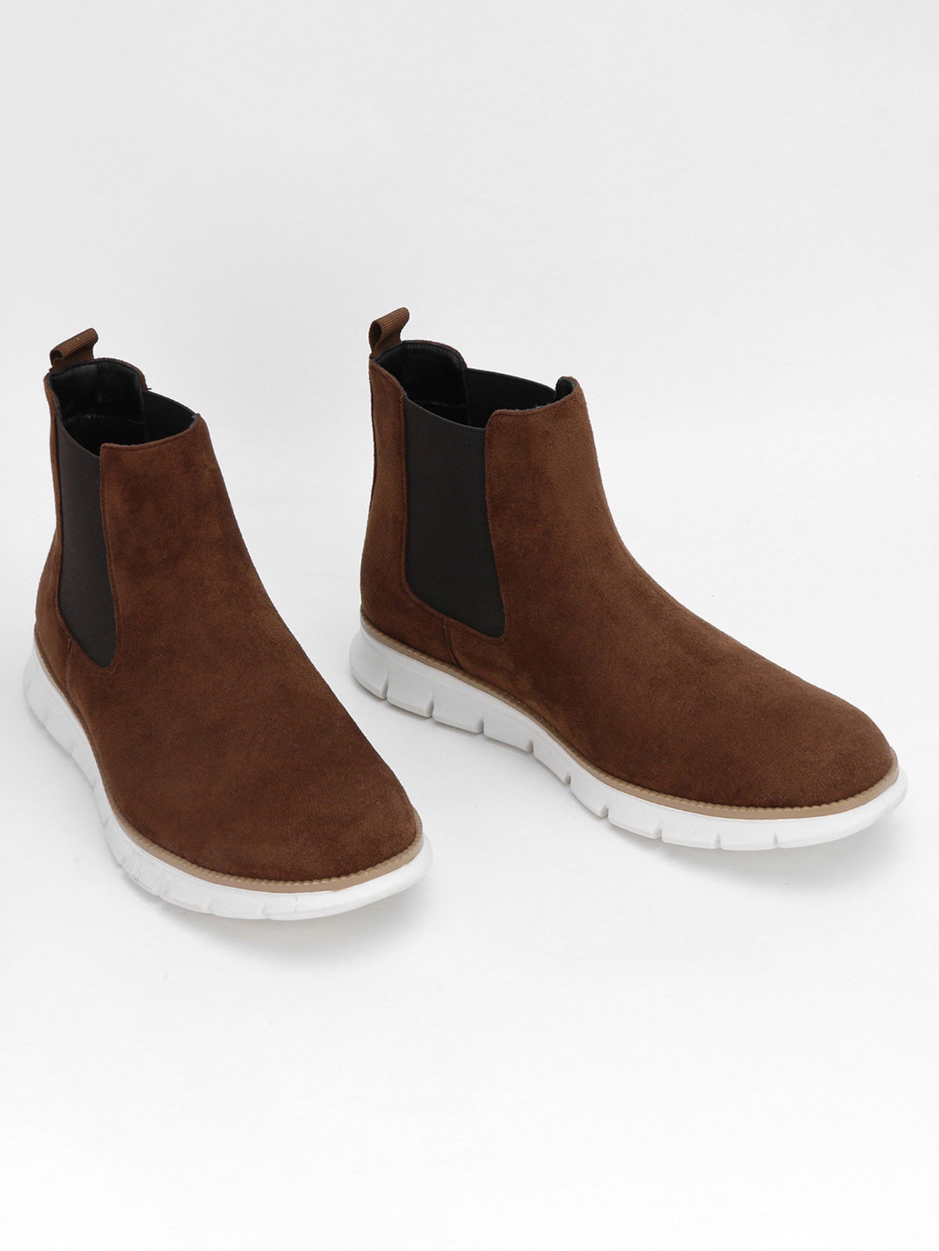 Plus Size Casual Chelsea Boots Men plaid Lightweight Ankle Boots