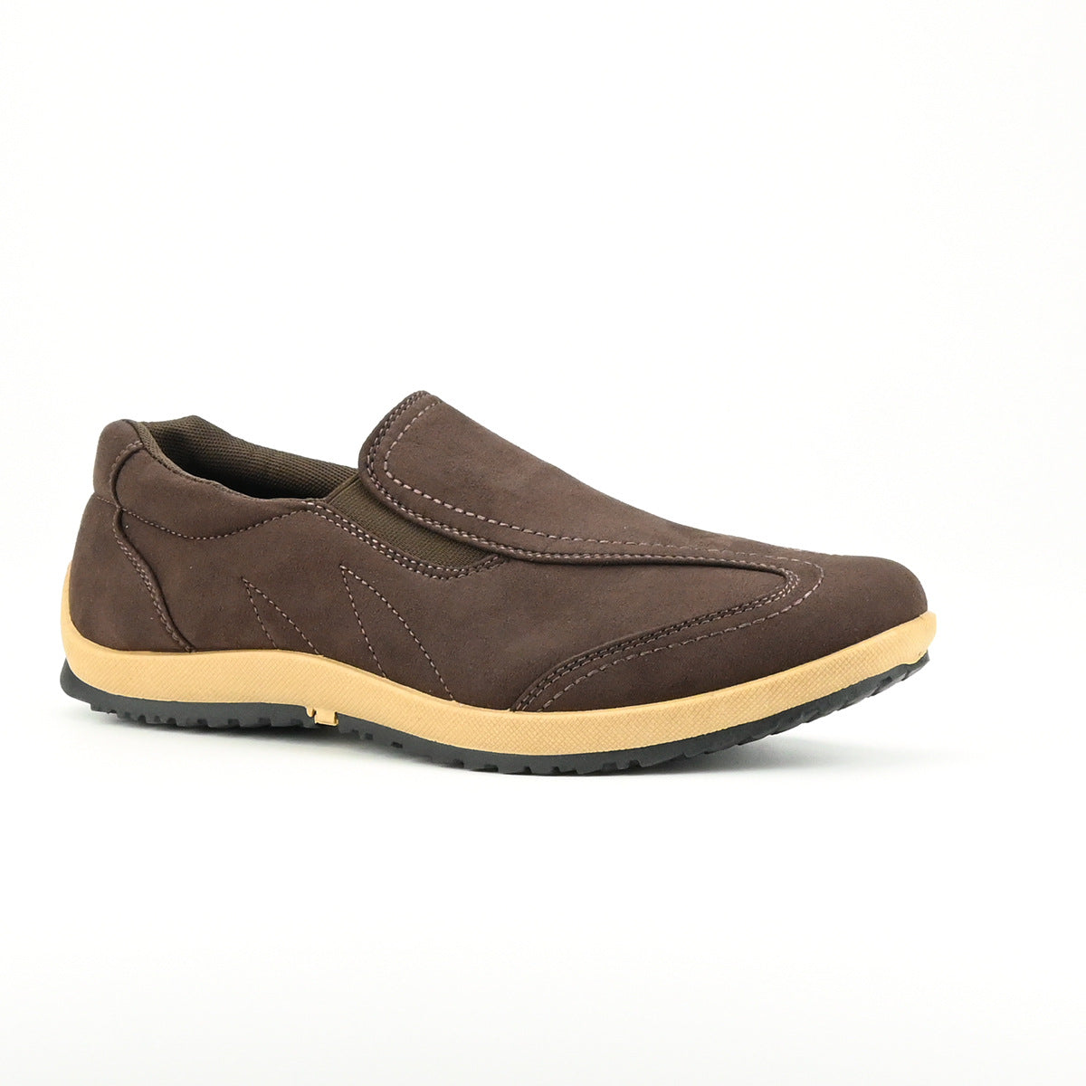 Men's Casual Soft Sole Leather Shoes Slip-on Comfortable Breathable Outdoor Walking Boots