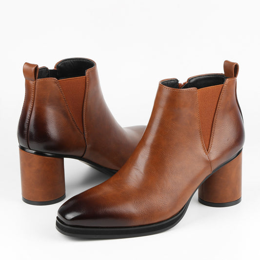 Men's Chelsea Boots High Heel Elastic Fashion