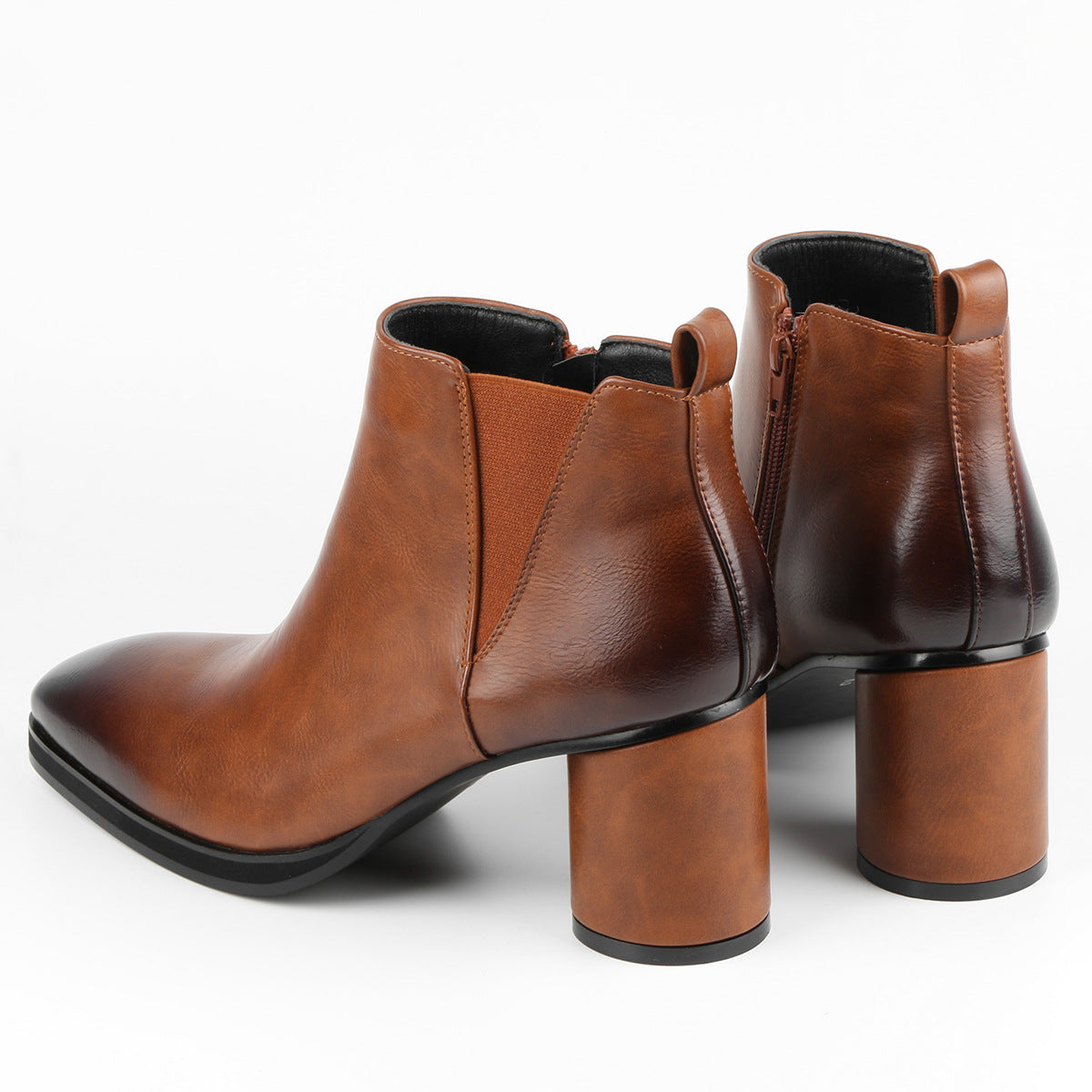 Men's Chelsea Boots Fashion Business Height Increasing High Heel Boots Cowboy Boots