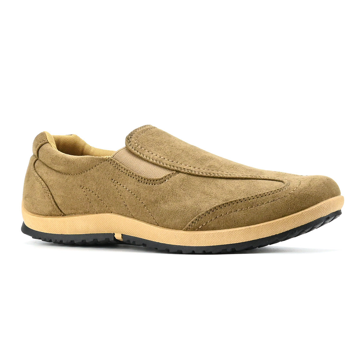 Men's Casual Soft Sole Leather Shoes Slip-on Comfortable Breathable Outdoor Walking Boots