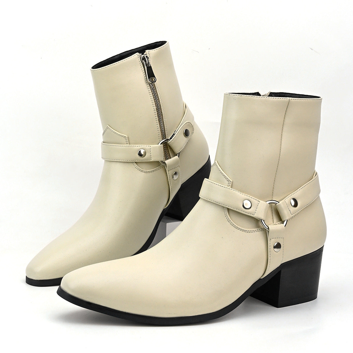 Men's Chelsea Boots Pointed Toe European and American Buckle British