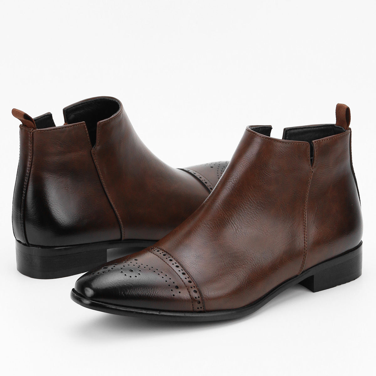 Cross-border Plus Size Men's Shoes Color Polished Retro Chelsea Boots Amazon Independent Station