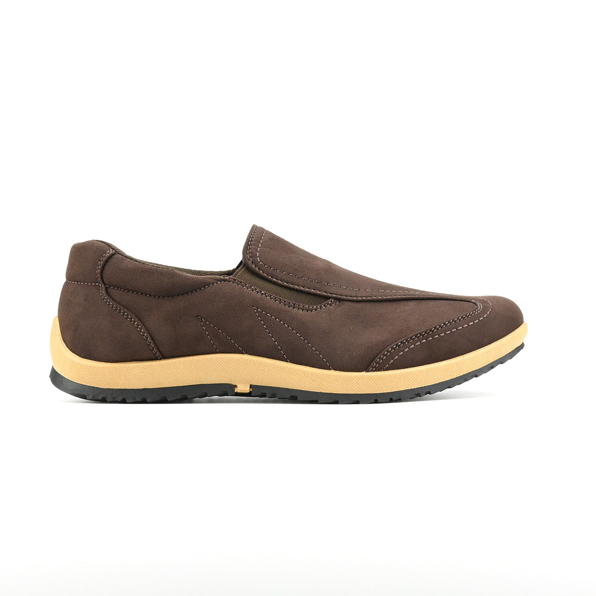 Men's Casual Soft Sole Leather Shoes Slip-on Comfortable Breathable Outdoor Walking Boots