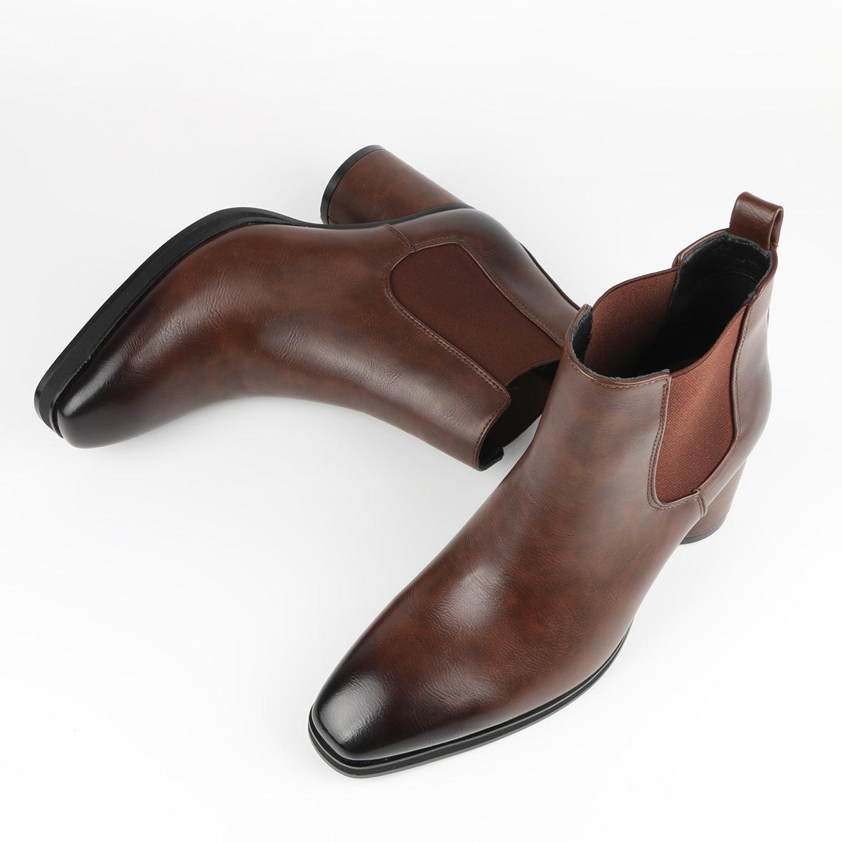 Men's Chelsea Boots Fashion Gentleman British Style Height Increasing