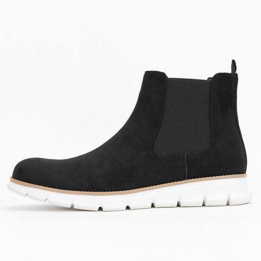 Plus Size Casual Chelsea Boots Men plaid Lightweight Ankle Boots