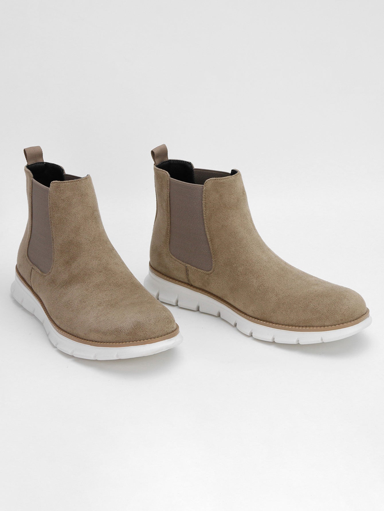 Plus Size Casual Chelsea Boots Men plaid Lightweight Ankle Boots