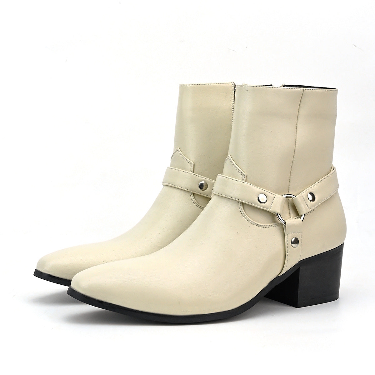 Men's Chelsea Boots Pointed Toe European and American Buckle British
