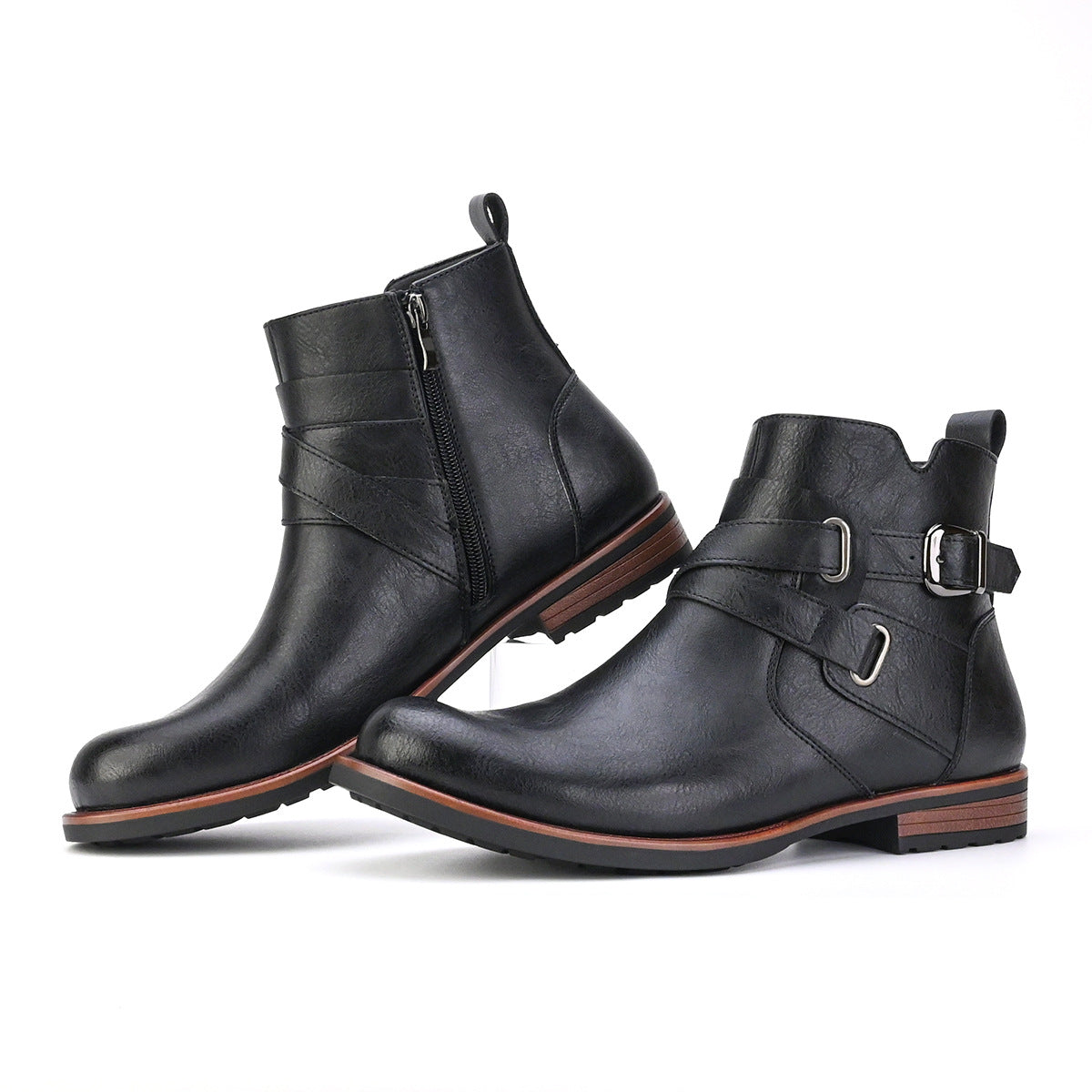 Men's British Style Low Heel Retro Boots Daily Leisure Boots