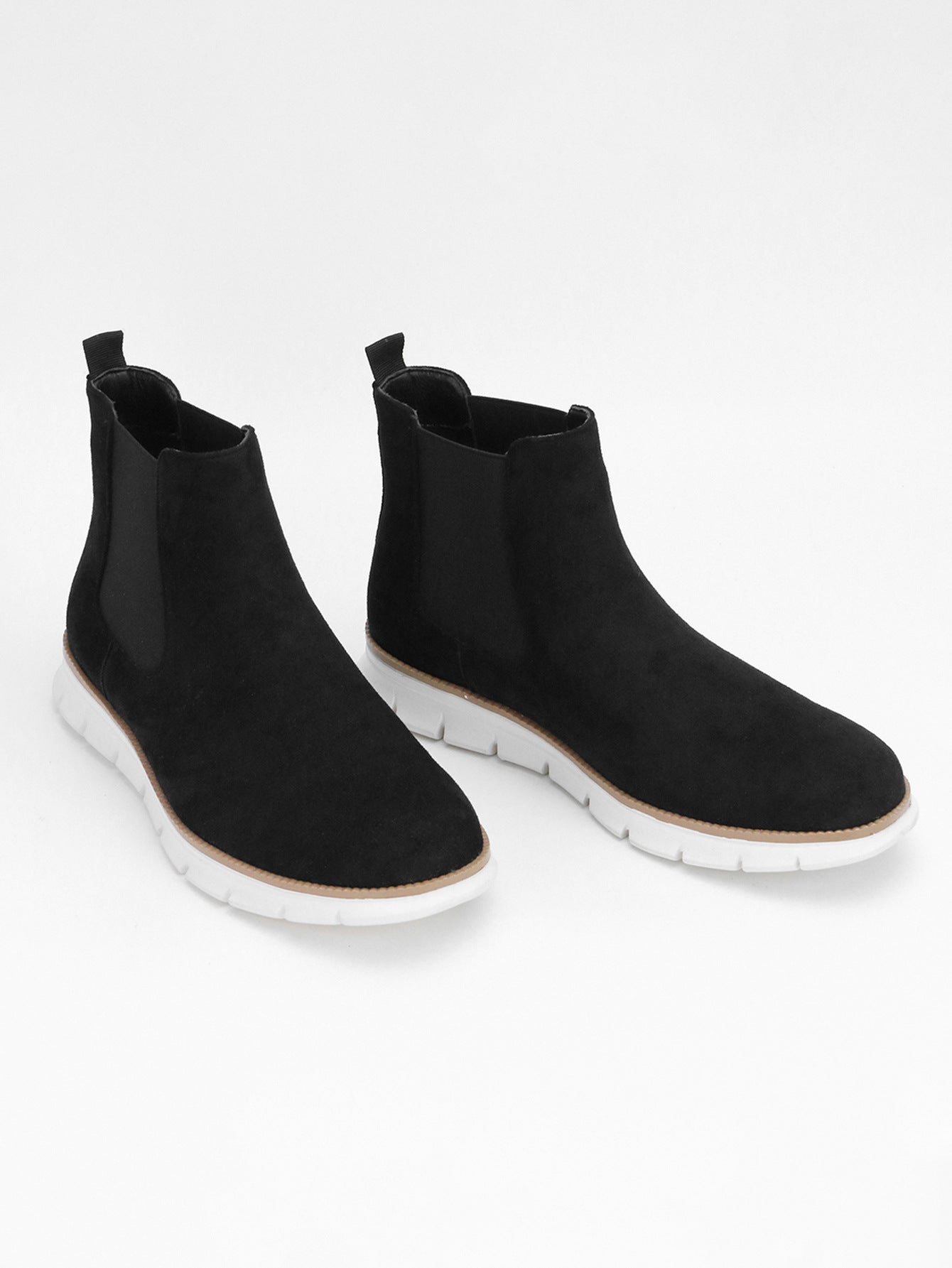 Plus Size Casual Chelsea Boots Men plaid Lightweight Ankle Boots