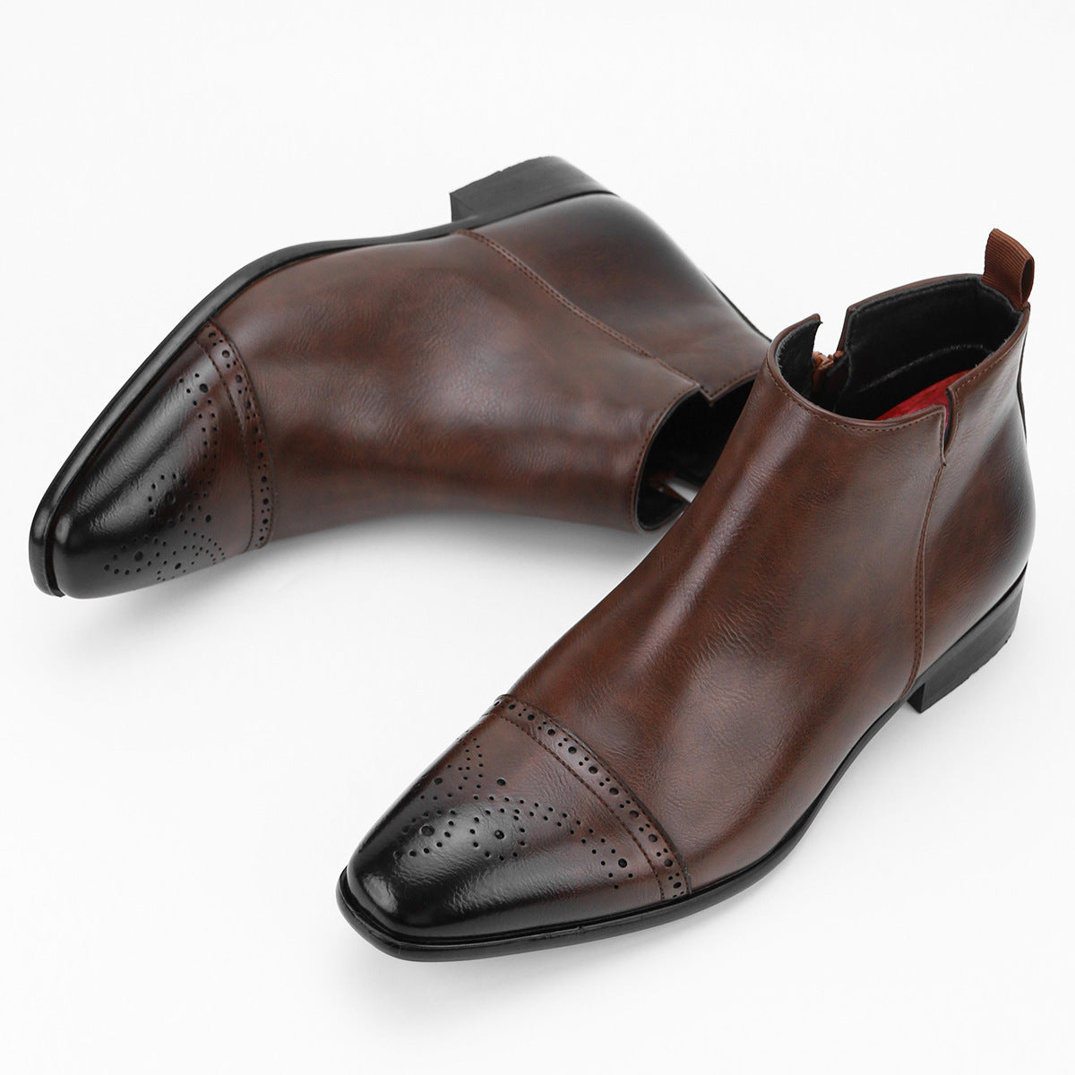 Cross-border Plus Size Men's Shoes Color Polished Retro Chelsea Boots Amazon Independent Station