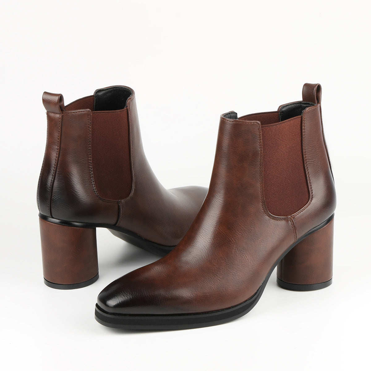 Men's Chelsea Boots Fashion Gentleman British Style Height Increasing