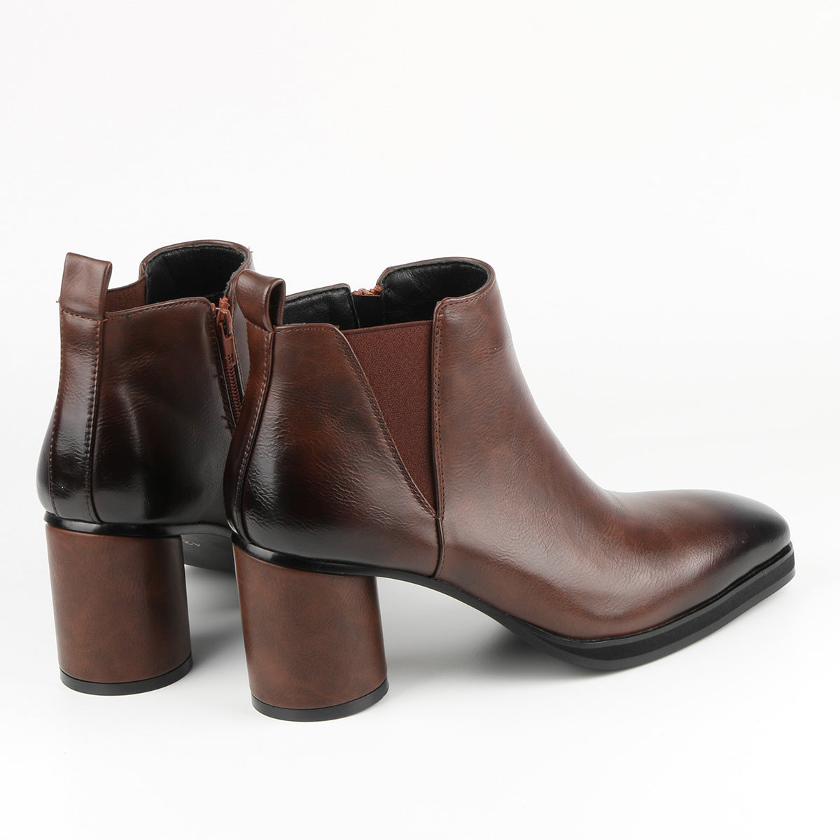 Men's Chelsea Boots Fashion Business Height Increasing High Heel Boots Cowboy Boots