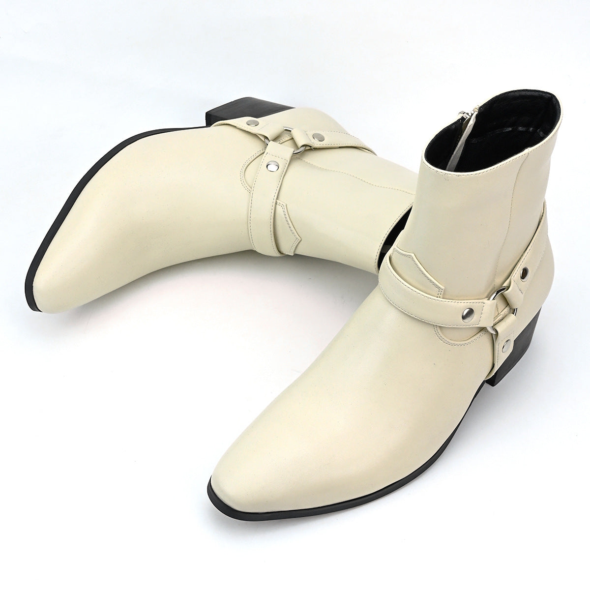 Men's Chelsea Boots Pointed Toe European and American Buckle British