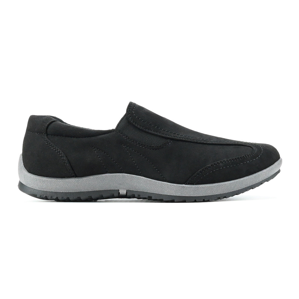 Men's Casual Soft Sole Leather Shoes Slip-on Comfortable Breathable Outdoor Walking Boots