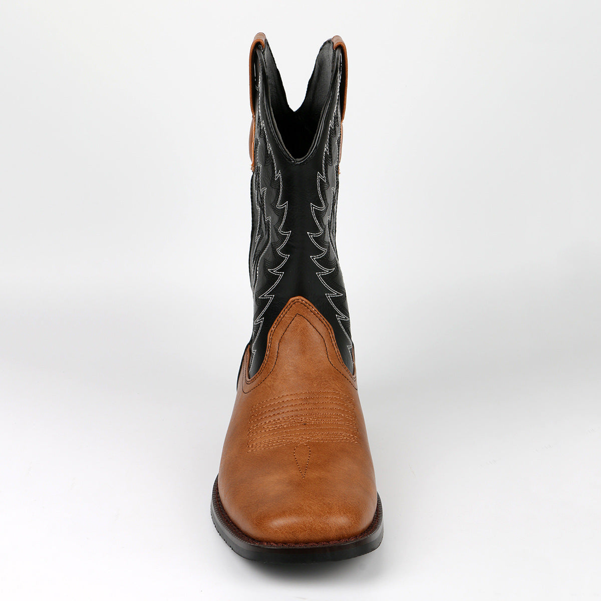 Western Cowboy European and American Desert Knight Boots Embroidery V Mouth