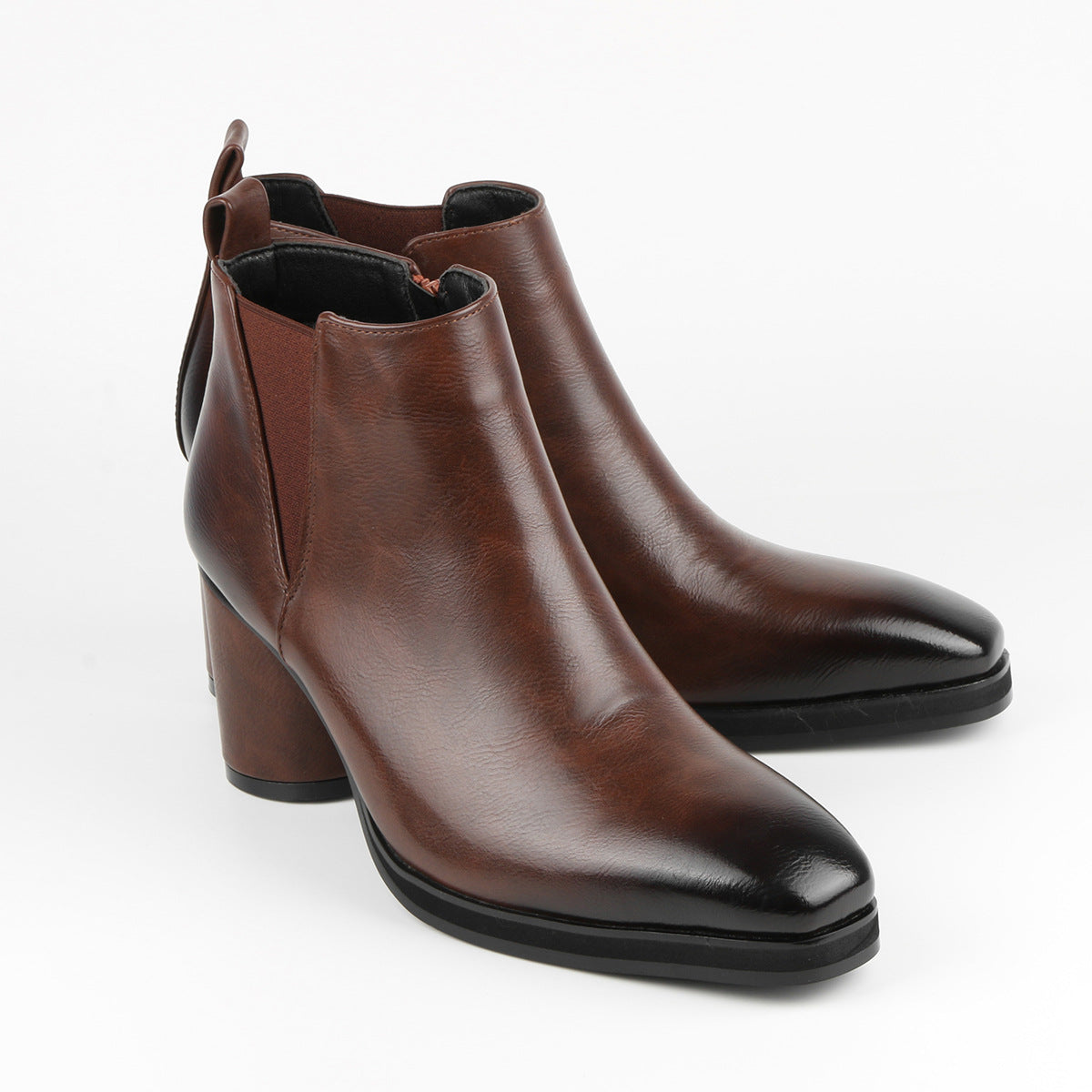 Men's Chelsea Boots High Heel Elastic Fashion
