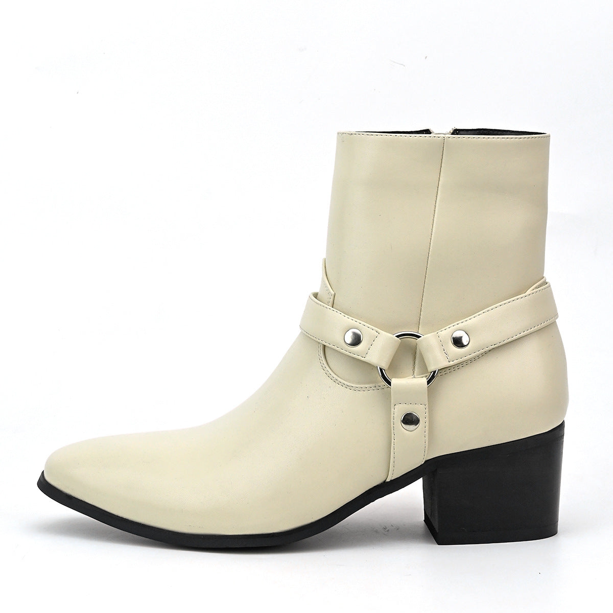 Men's Chelsea Boots Pointed Toe European and American Buckle British
