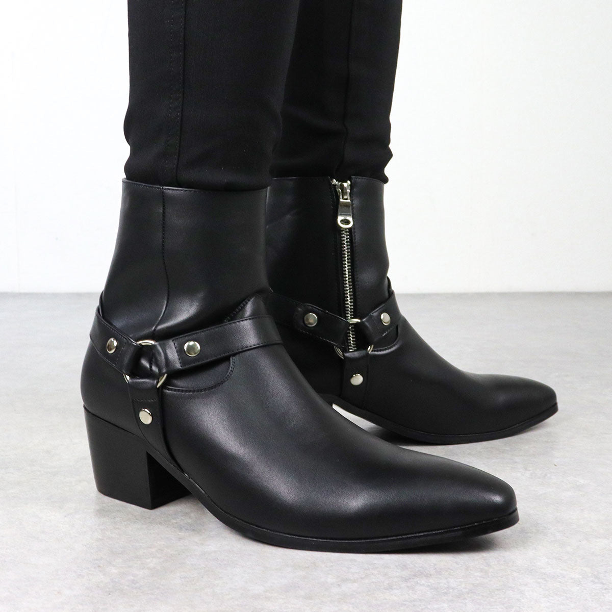 Men's Chelsea Boots Pointed Toe European and American Buckle British