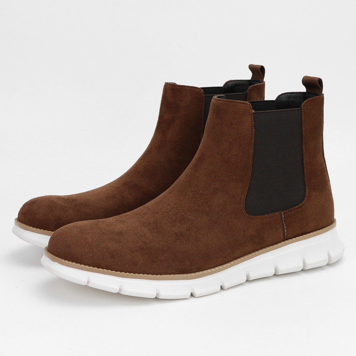 Plus Size Casual Chelsea Boots Men plaid Lightweight Ankle Boots