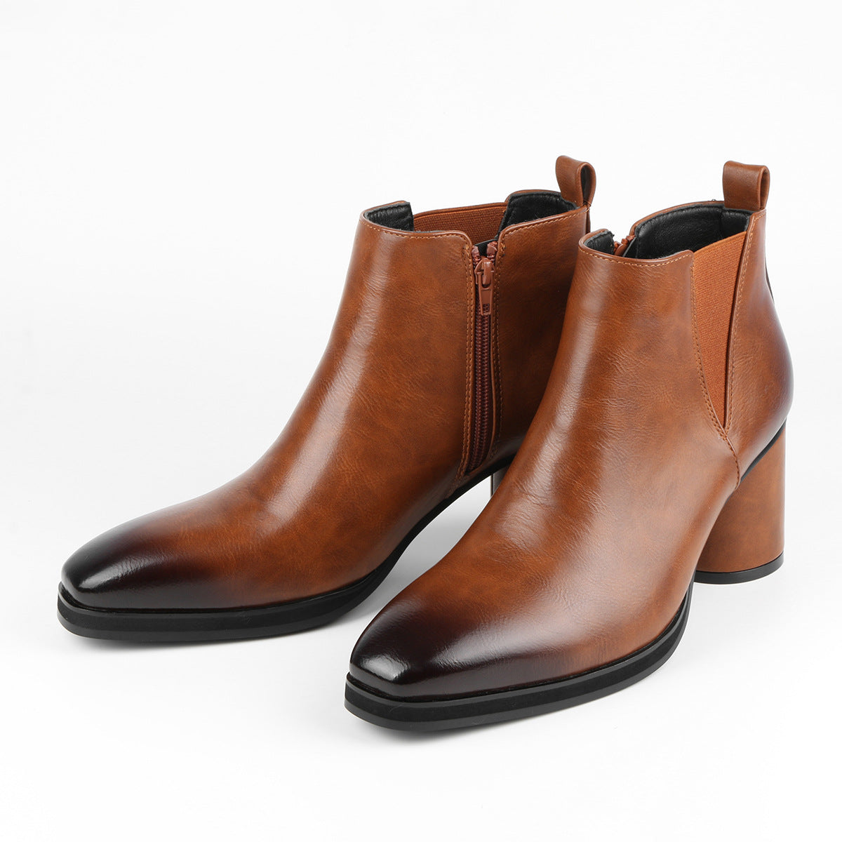 Men's Chelsea Boots High Heel Elastic Fashion