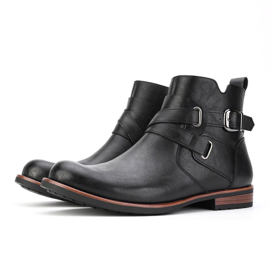 Men's British Style Low Heel Retro Boots Daily Leisure Boots