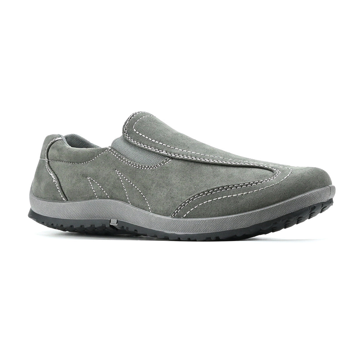 Men's Casual Soft Sole Leather Shoes Slip-on Comfortable Breathable Outdoor Walking Boots