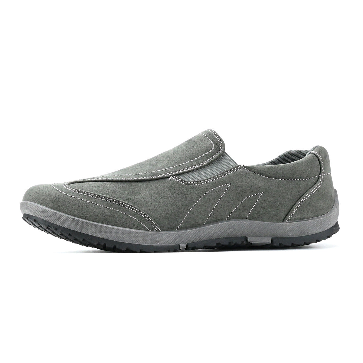 Men's Casual Soft Sole Leather Shoes Slip-on Comfortable Breathable Outdoor Walking Boots