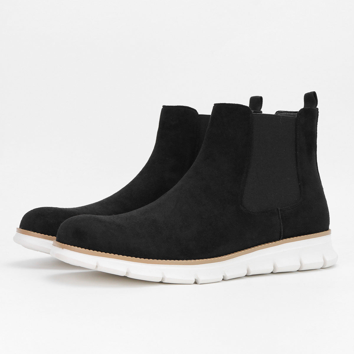 Plus Size Casual Chelsea Boots Men plaid Lightweight Ankle Boots