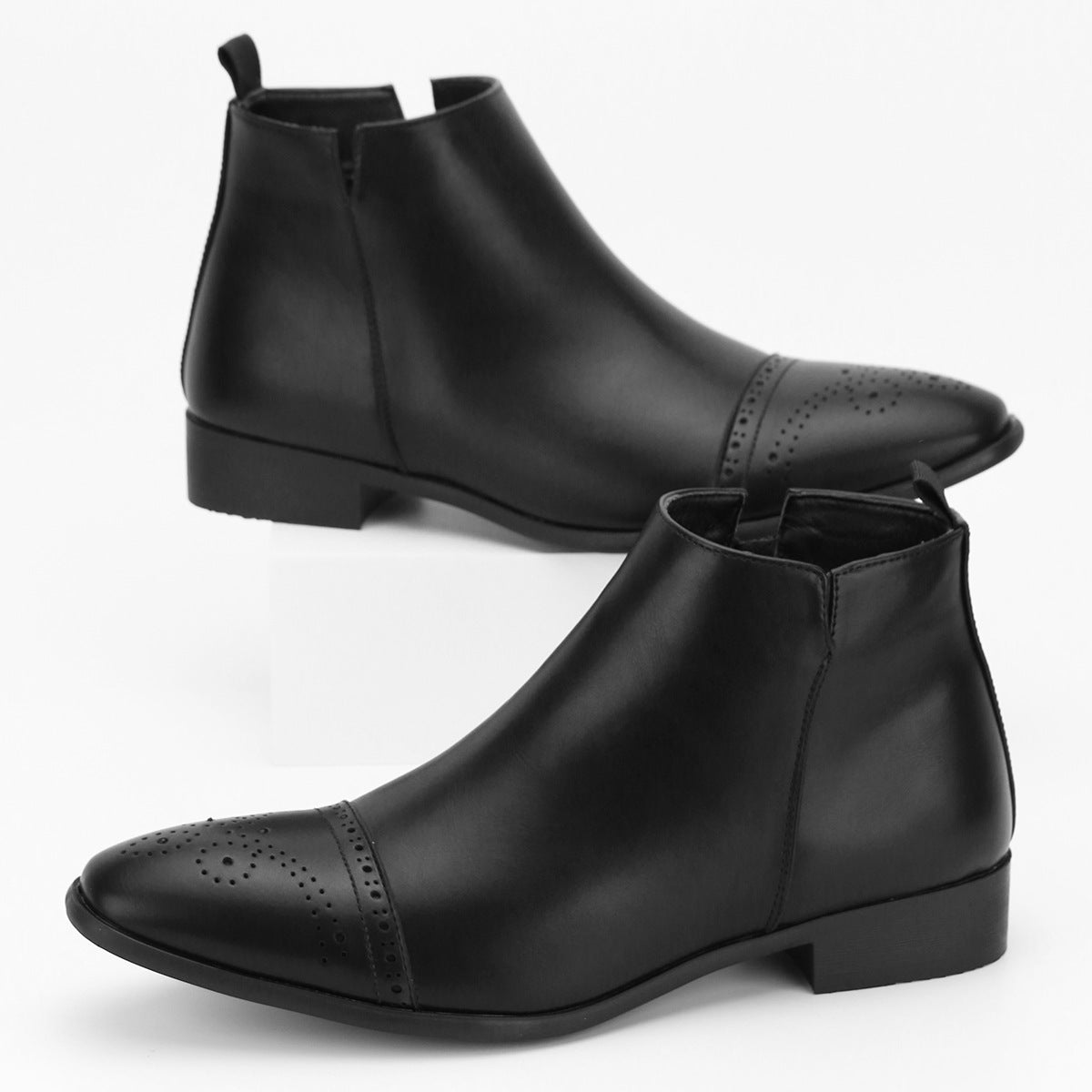 Cross-border Plus Size Men's Shoes Color Polished Retro Chelsea Boots Amazon Independent Station