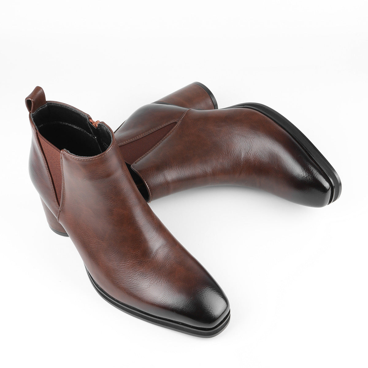 Men's Chelsea Boots High Heel Elastic Fashion