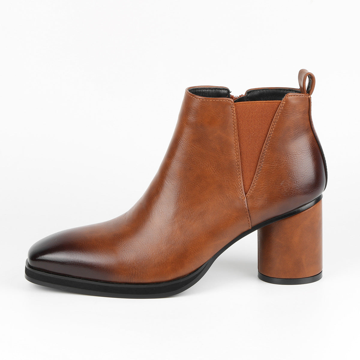 Men's Chelsea Boots Fashion Business Height Increasing High Heel Boots Cowboy Boots