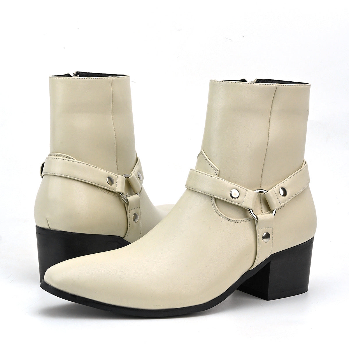 Men's Chelsea Boots Pointed Toe European and American Buckle British