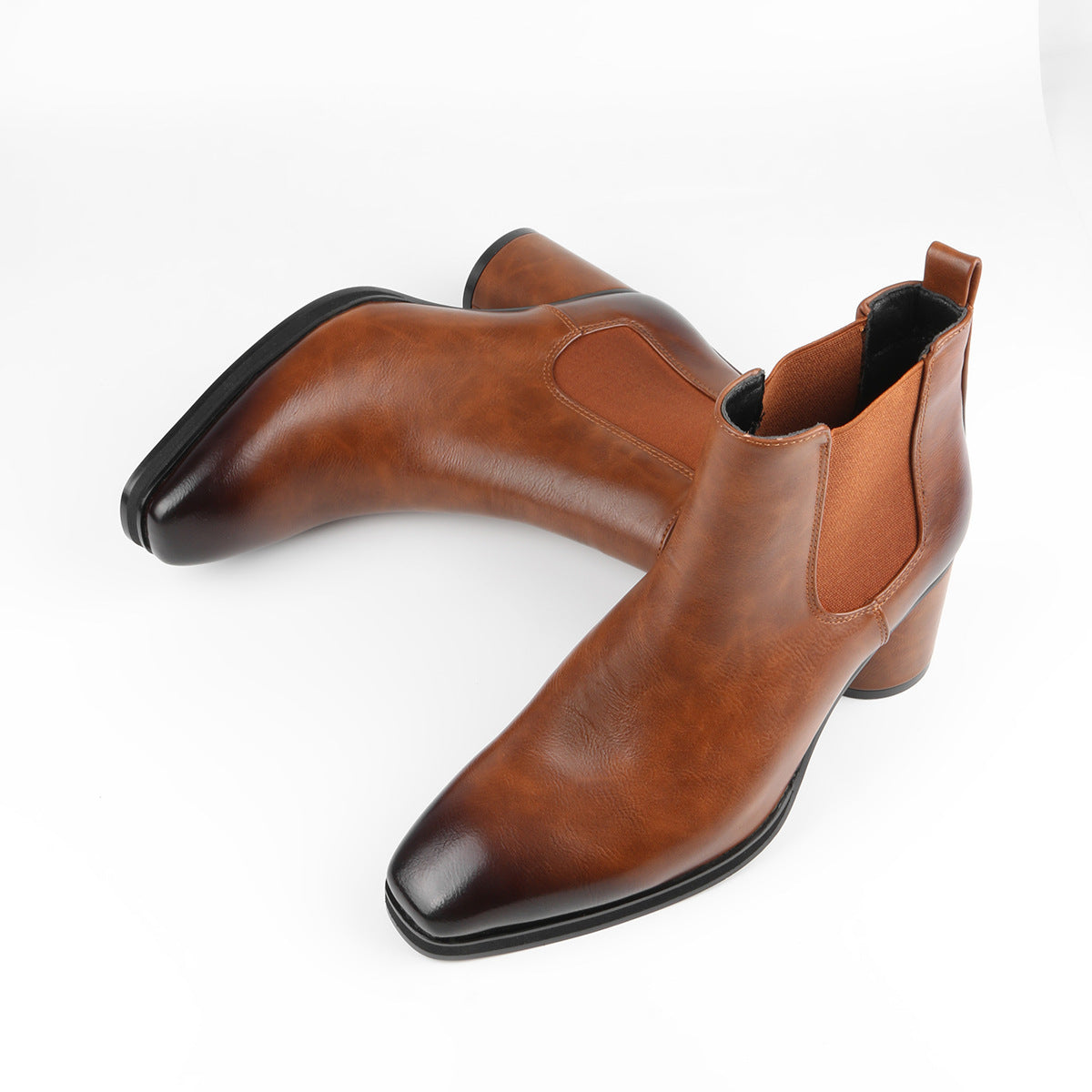 Men's Chelsea Boots Fashion Gentleman British Style Height Increasing