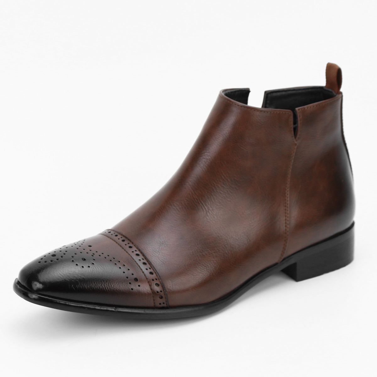 Cross-border Plus Size Men's Shoes Color Polished Retro Chelsea Boots Amazon Independent Station
