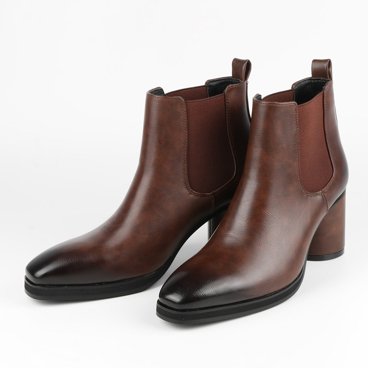Men's Chelsea Boots Fashion Gentleman British Style Height Increasing