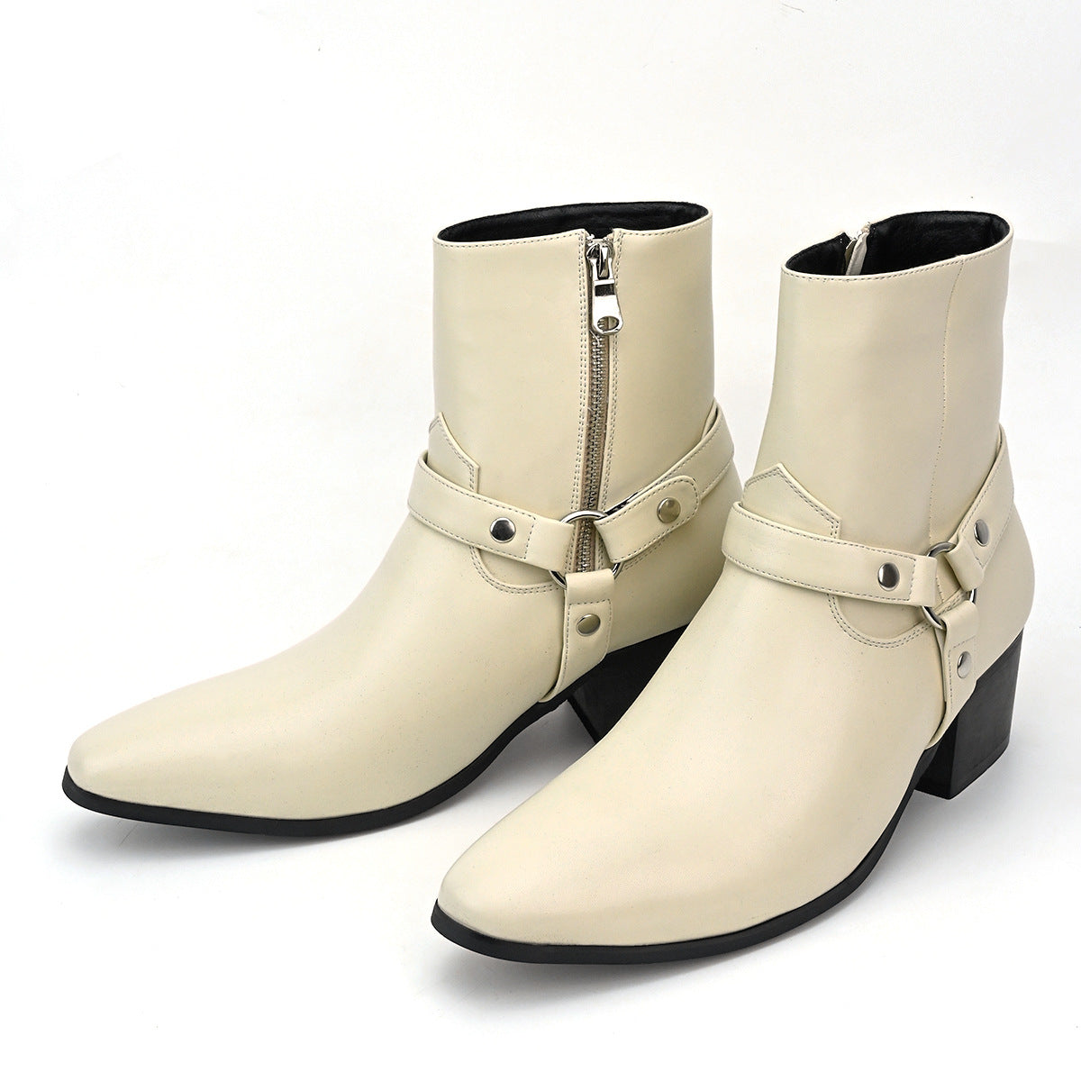 Men's Chelsea Boots Pointed Toe European and American Buckle British